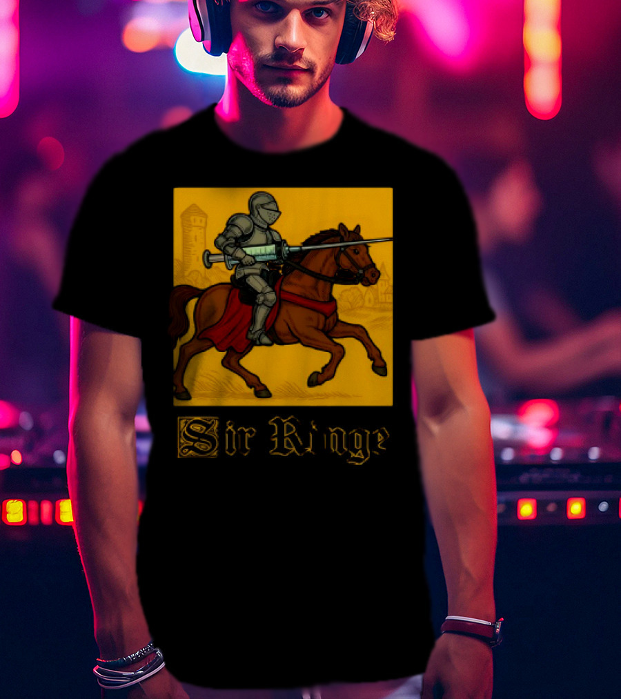 Orbital Sir Ringe Knight On Horse With Syringe Lance T-Shirt