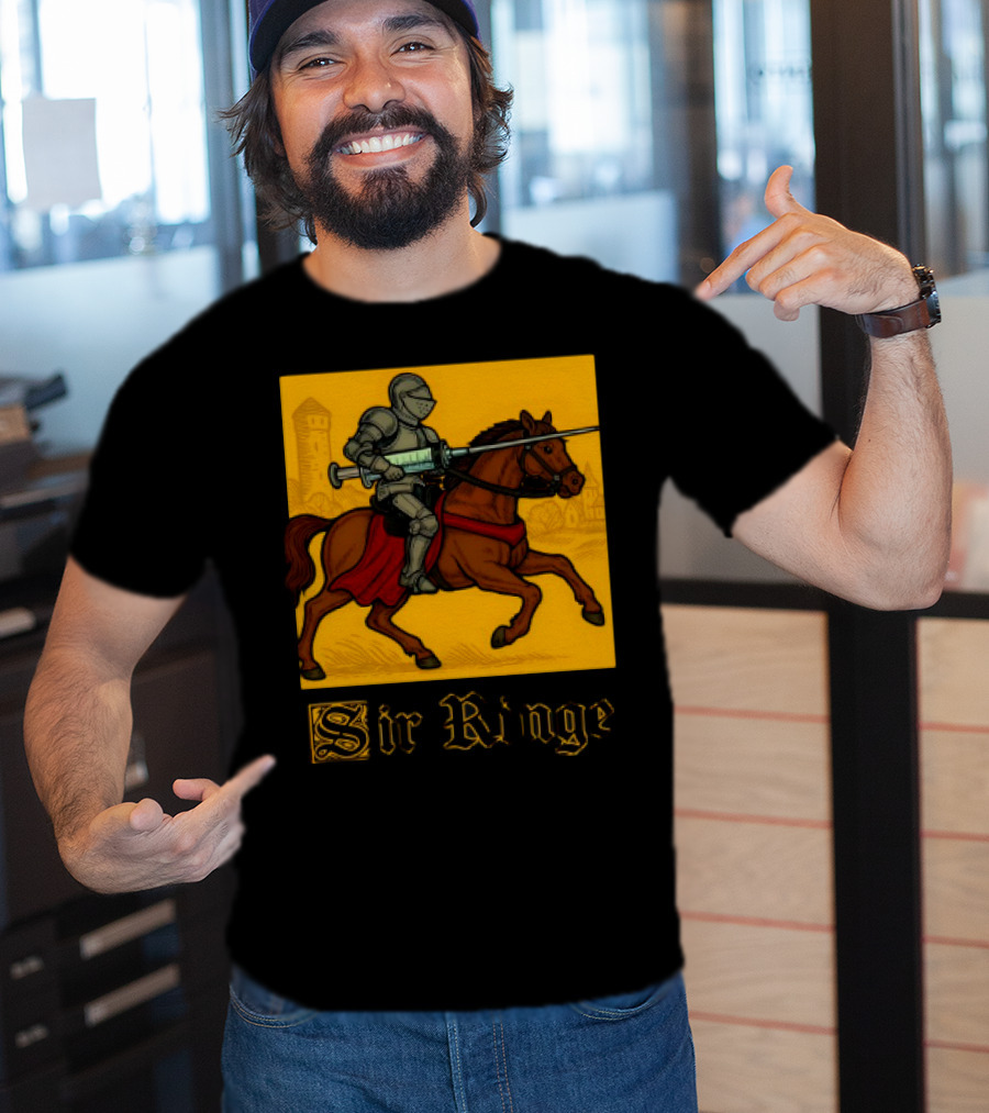 Orbital Sir Ringe Knight On Horse With Syringe Lance T-Shirt
