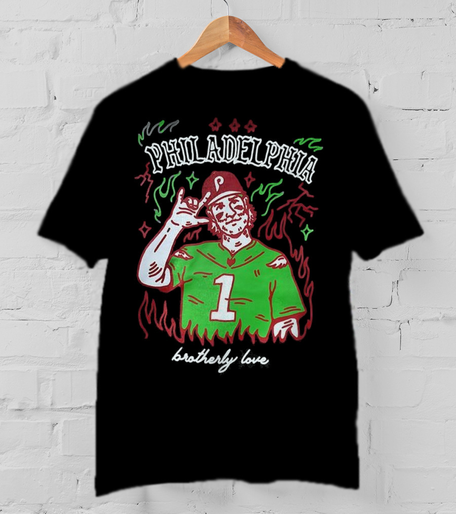 Philadelphia Phillies Bryce Harper Brotherly Love Baseball T-Shirt