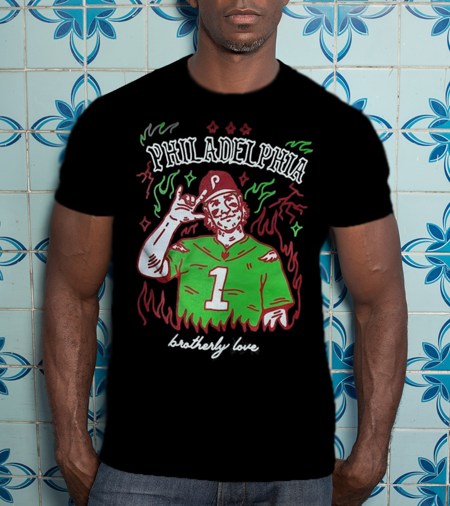Philadelphia Phillies Bryce Harper Brotherly Love Baseball T-Shirt