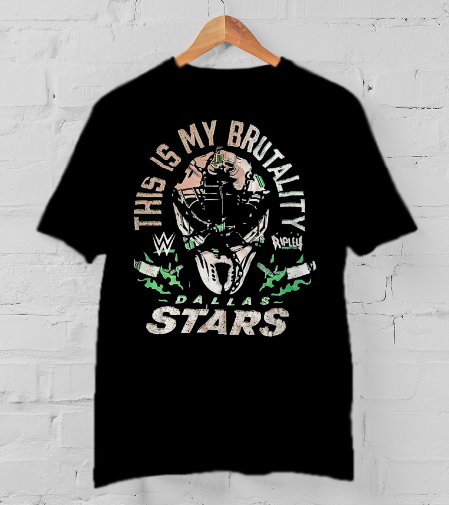 Dallas Stars WWE Rhea Ripley This Is My Brutality Collaboration T-Shirt