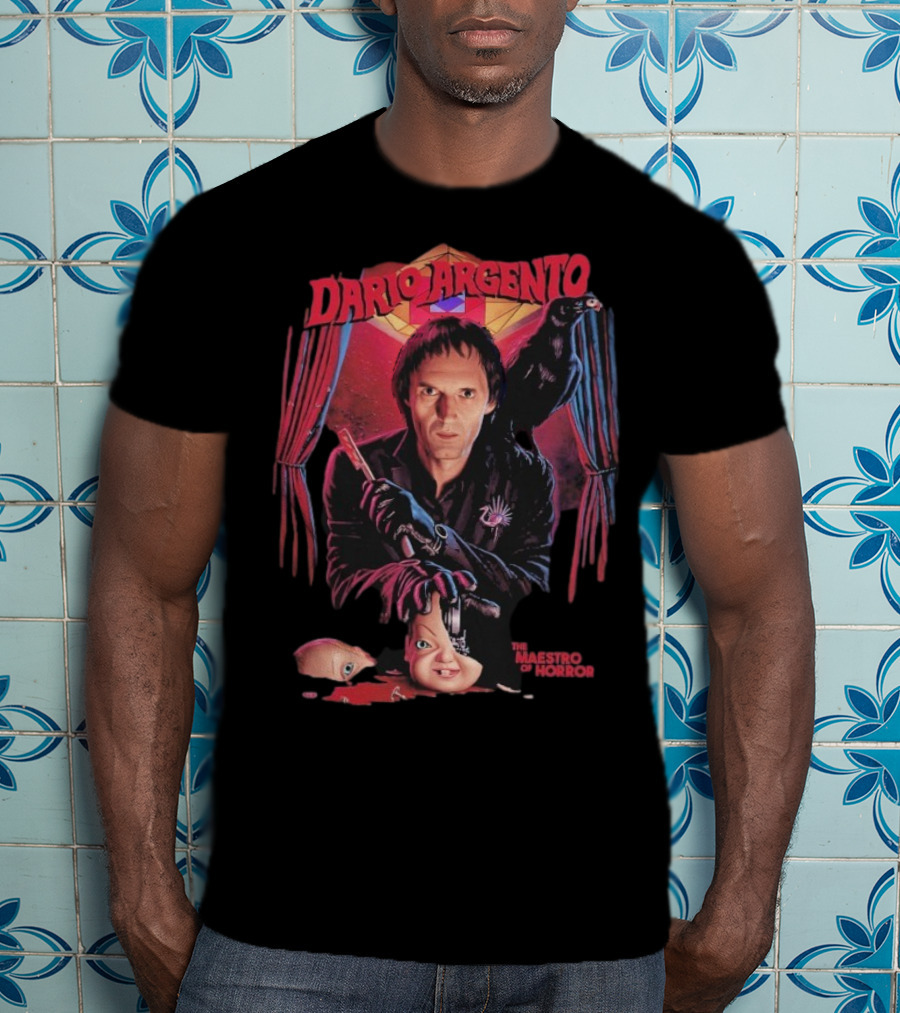 Dario Argento The Maestro Of Horror With Dark Raven And Creepy Doll Head T-Shirt