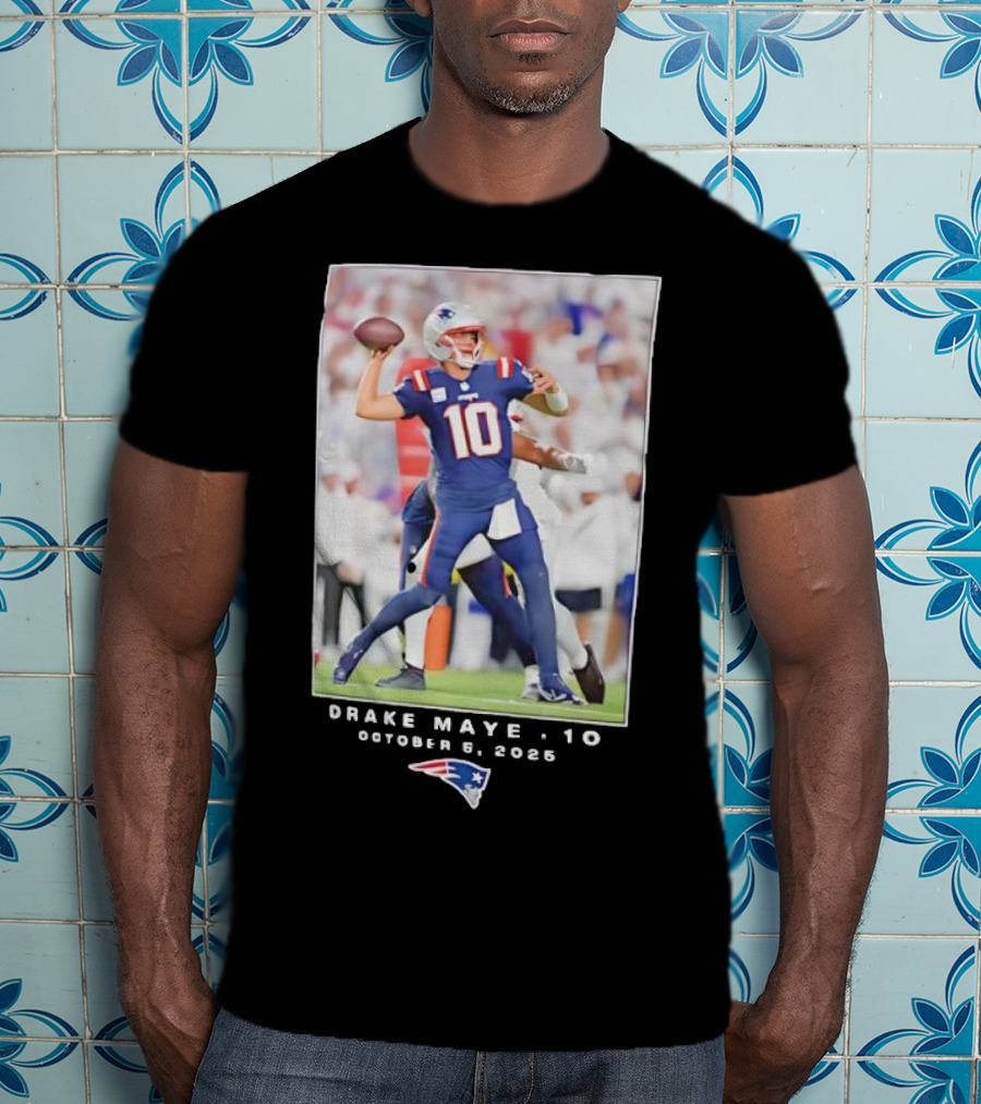New England Patriots NFL Drake Maye 10 October 5 2025 T-Shirt