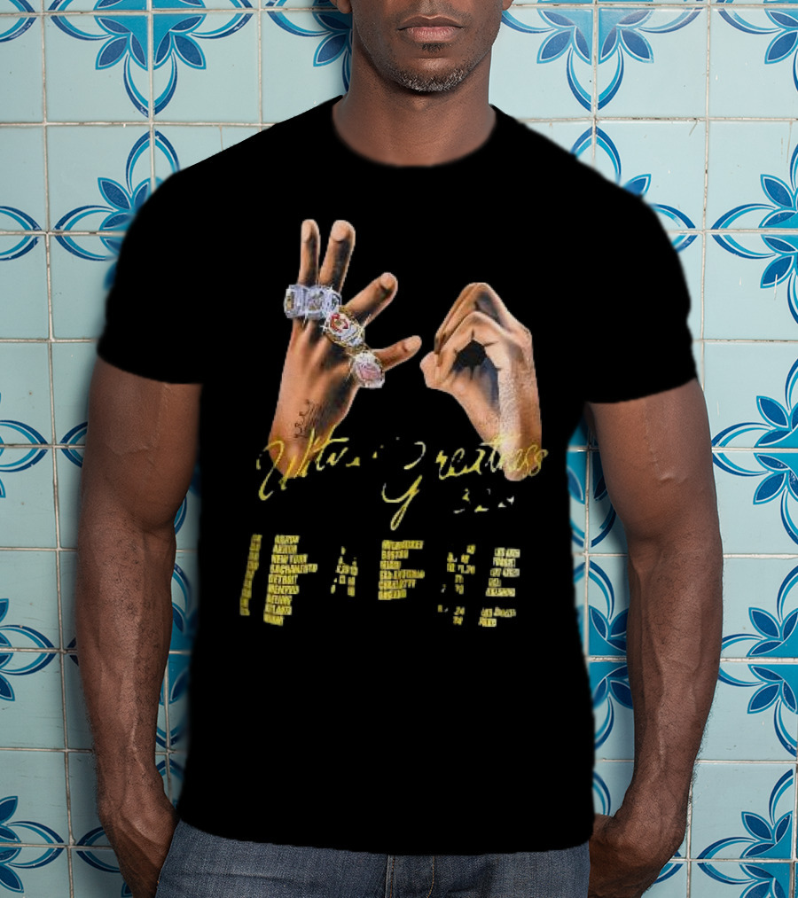 LeBron James Witness Greatness Rings Hands 23 GOAT Championship T-Shirt