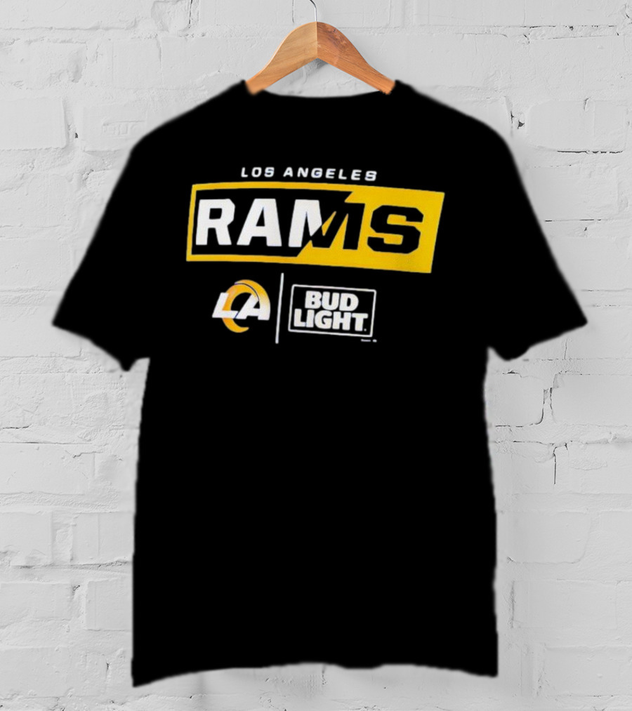 Los Angeles Rams Bud Light Collaboration NFL Sports Fans T-Shirt