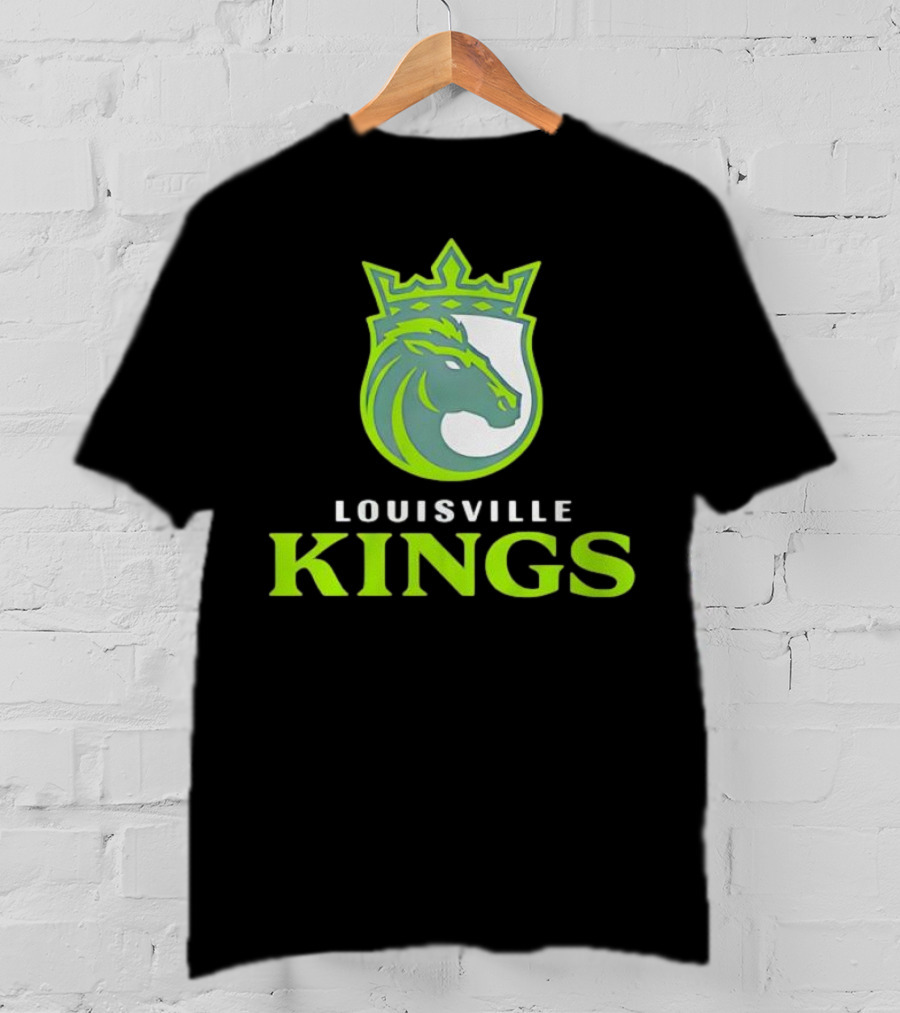 Louisville Kings Horse Emblem With Crown Branding T-Shirt