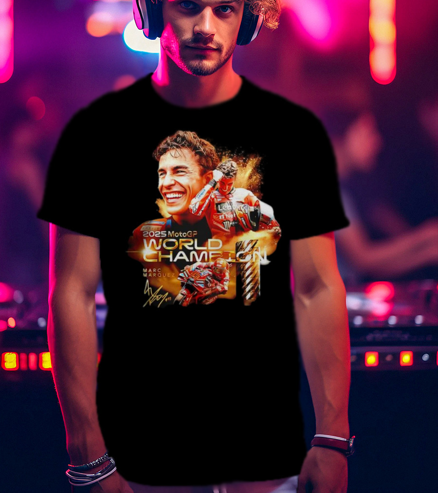 2025 MotoGP World Champion Marc Márquez Signature T-Shirt