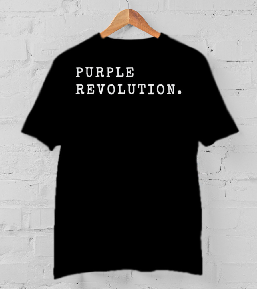 Purple Revolution Bold Text Statement T-Shirt