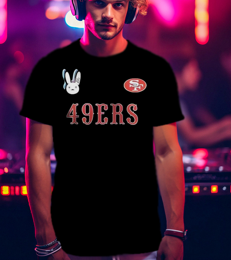 San Francisco 49ers Bad Bunny Super Bowl Lx Signature Bunny Mascot 49ers SF T-Shirt