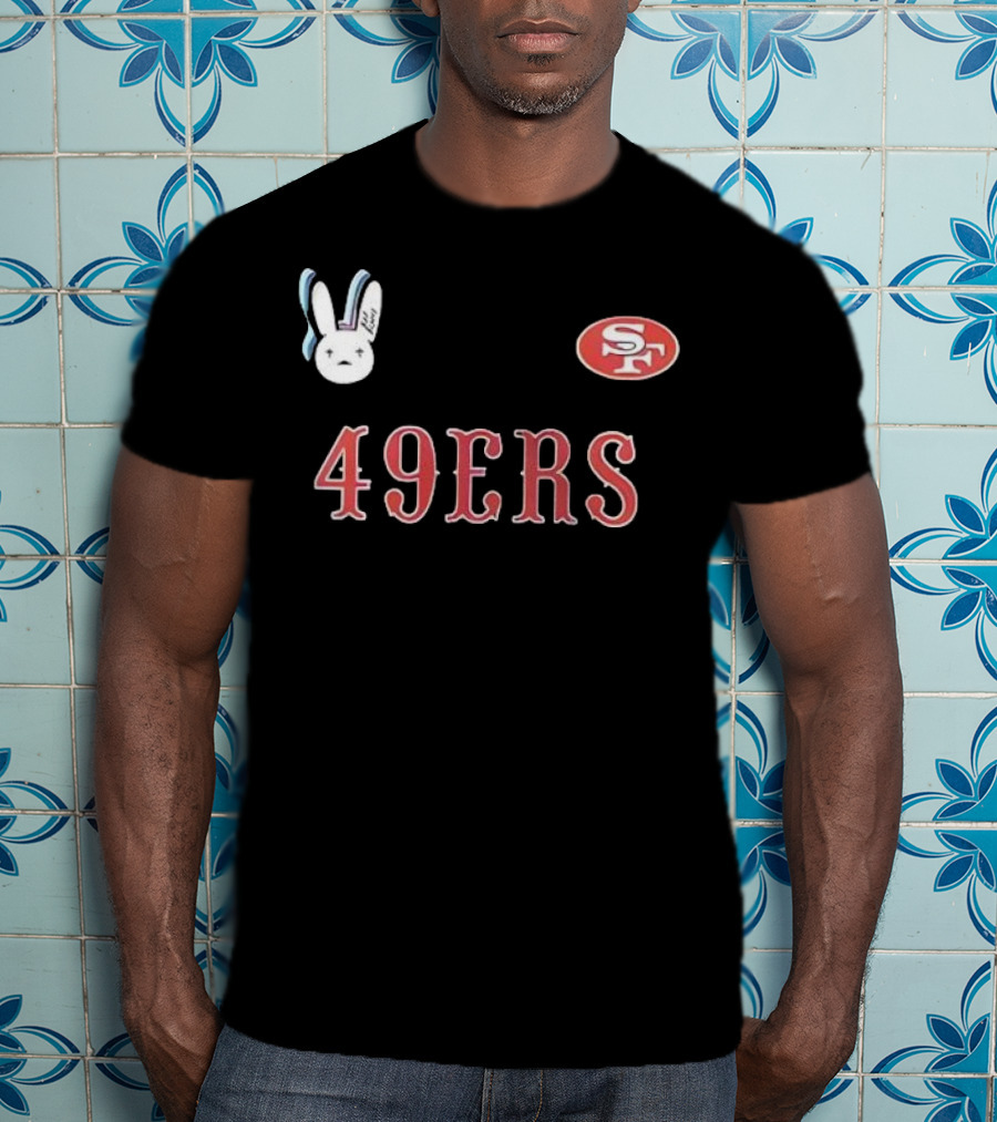 San Francisco 49ers Bad Bunny Super Bowl Lx Signature Bunny Mascot 49ers SF T-Shirt