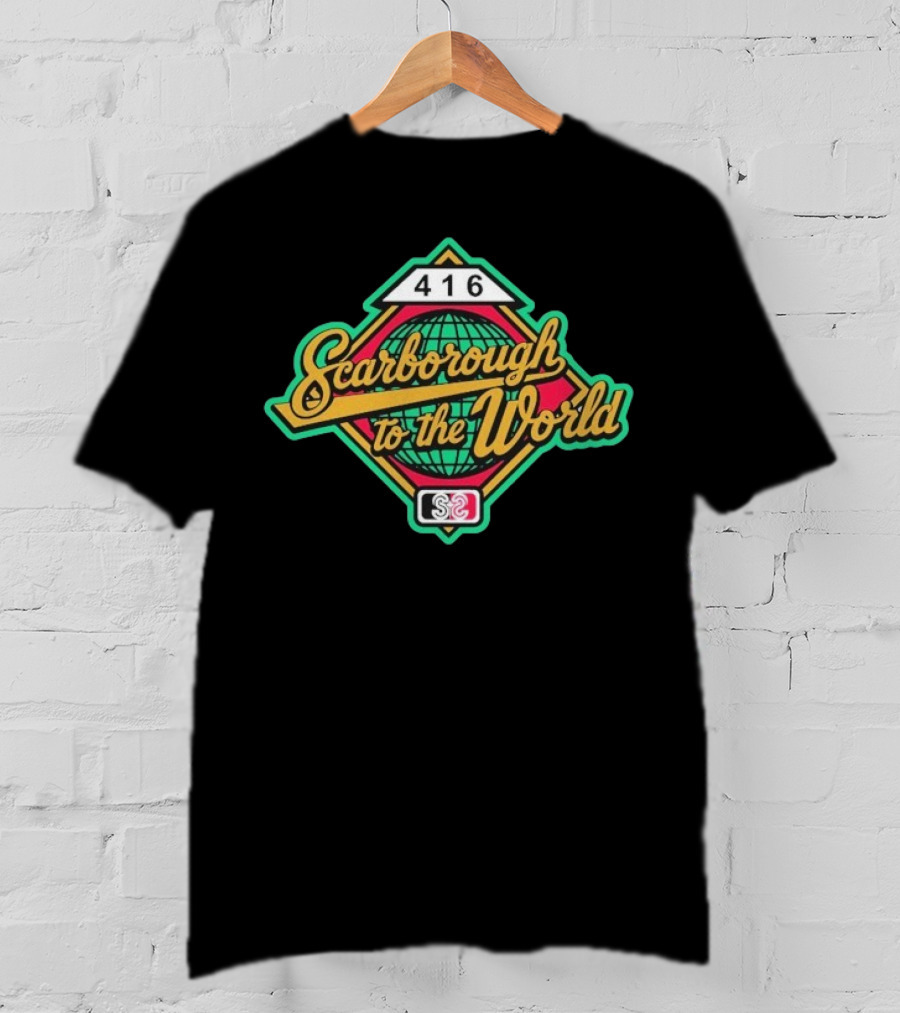 Scarborough To The World 416 Retro Globe Emblem T-Shirt