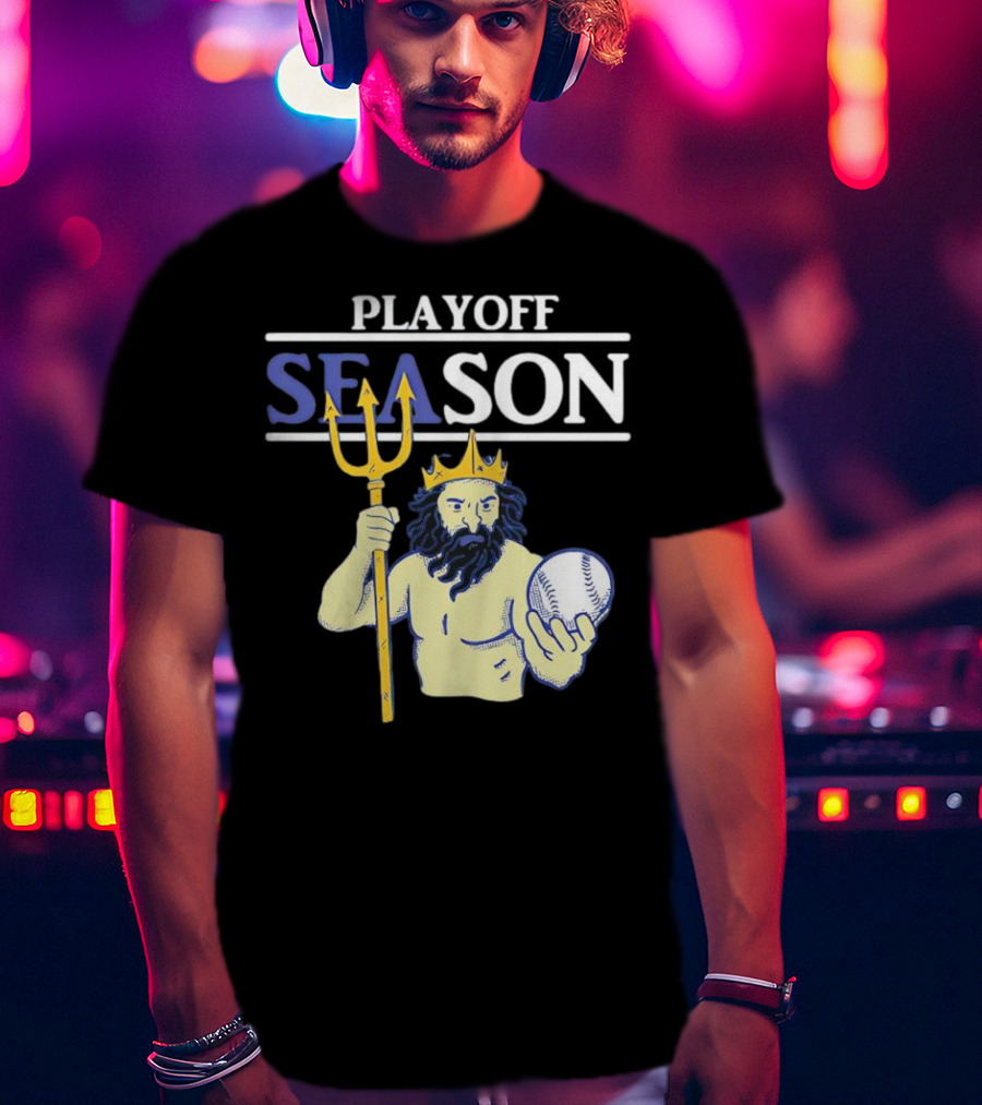 Seattle Mariners Playoff Season Poseidon Baseball Trident T-Shirt