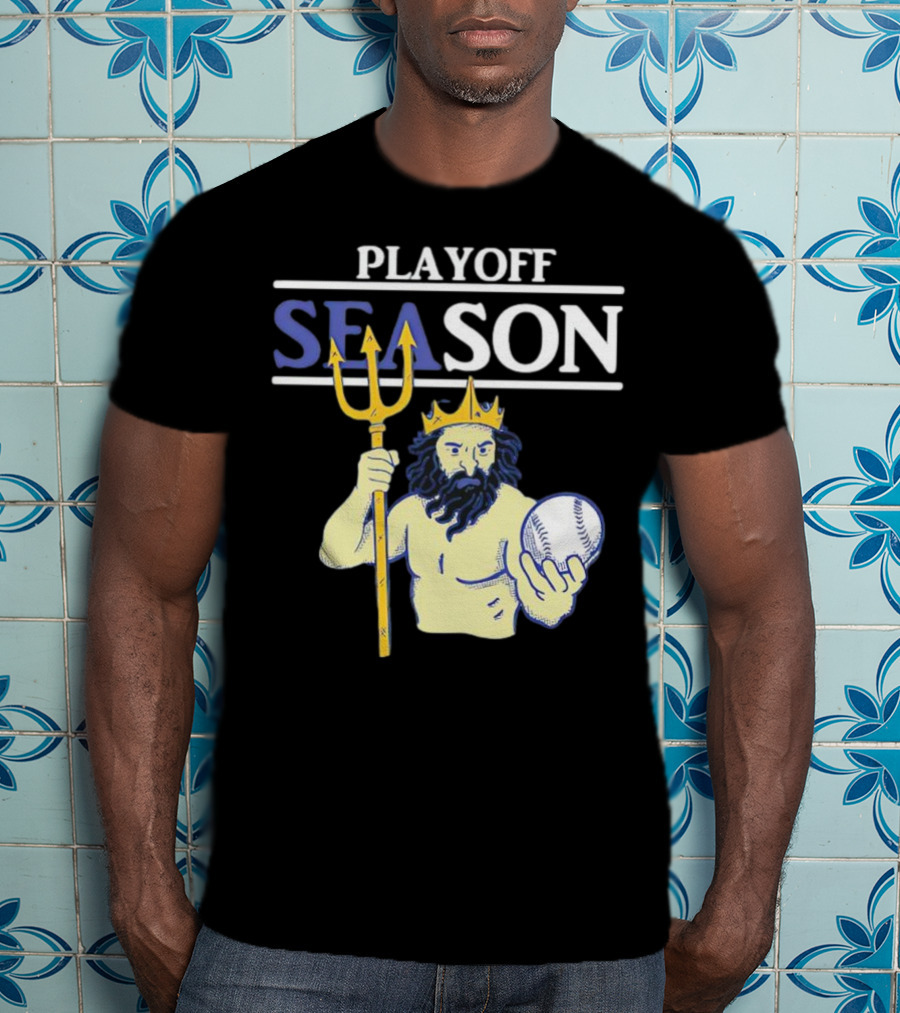 Seattle Mariners Playoff Season Poseidon Baseball Trident T-Shirt