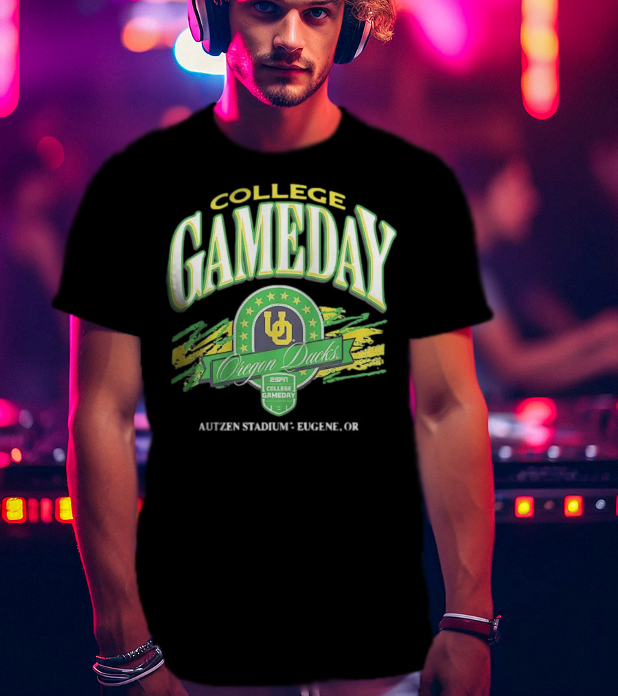 College GameDay Oregon Ducks ESPN Autzen Stadium Eugene OR T-Shirt