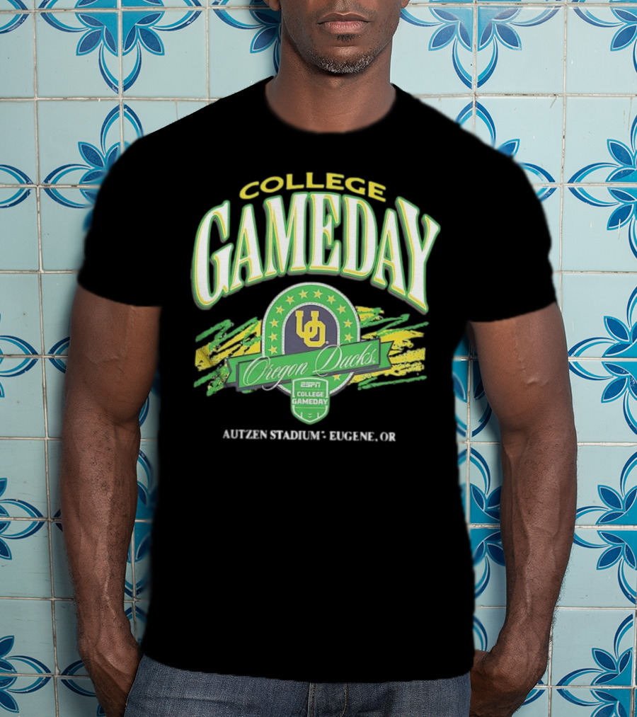 College GameDay Oregon Ducks ESPN Autzen Stadium Eugene OR T-Shirt
