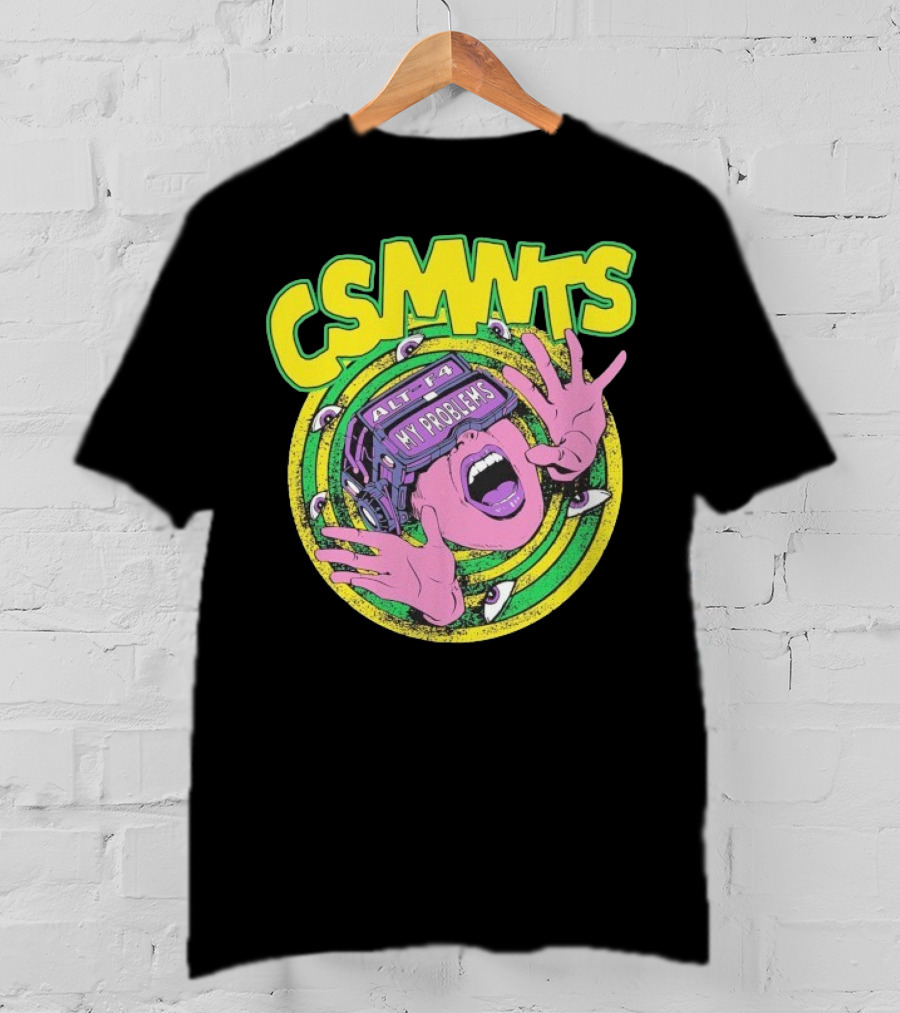 CSMNTS Alt F4 My Problems Trippy Sci-Fi Pop Art T-Shirt