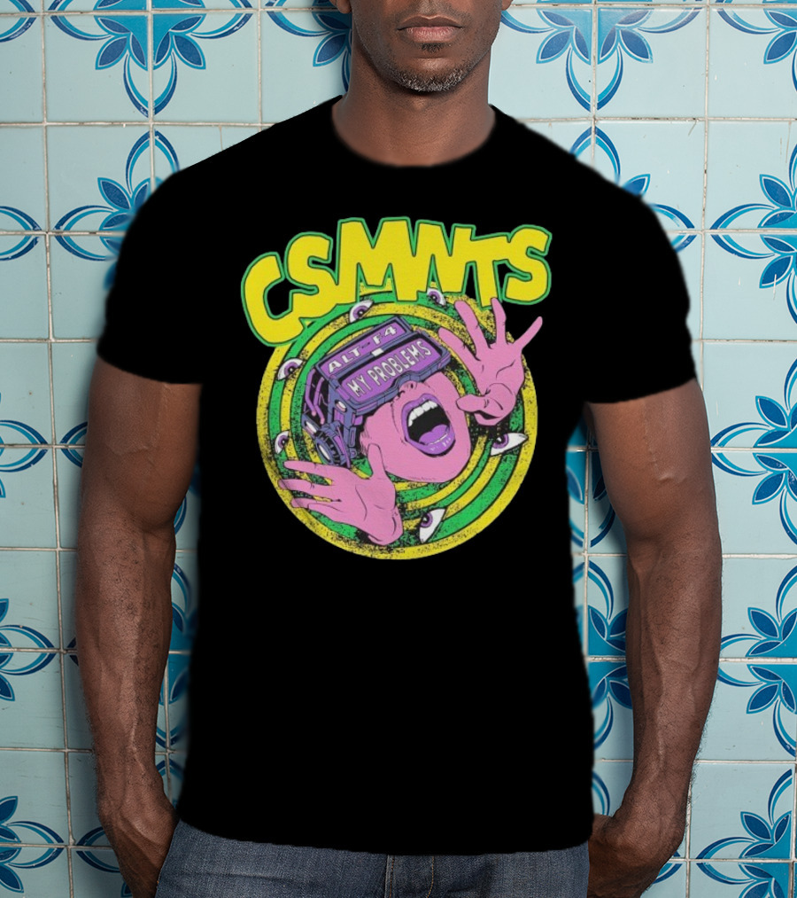 CSMNTS Alt F4 My Problems Trippy Sci-Fi Pop Art T-Shirt