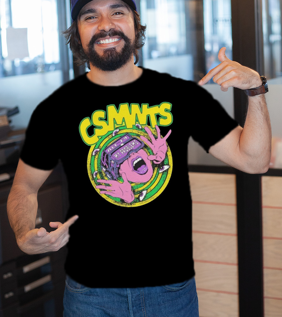 CSMNTS Alt F4 My Problems Trippy Sci-Fi Pop Art T-Shirt