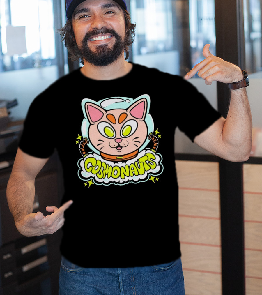 Cosmonauts Sylvester Space Cat Cartoon Logo T-Shirt