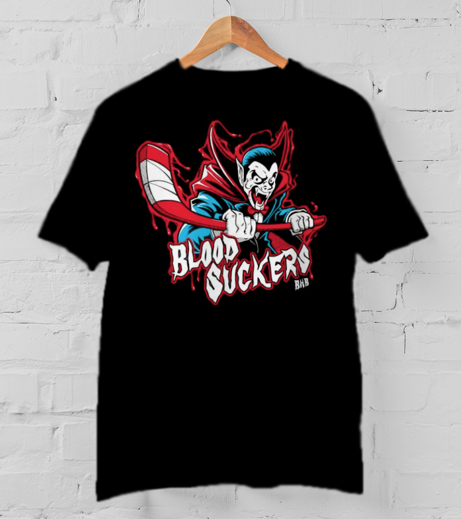 Count Dracula Blood Suckers Hockey Vampire T-Shirt