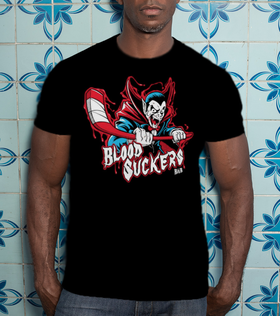 Count Dracula Blood Suckers Hockey Vampire T-Shirt