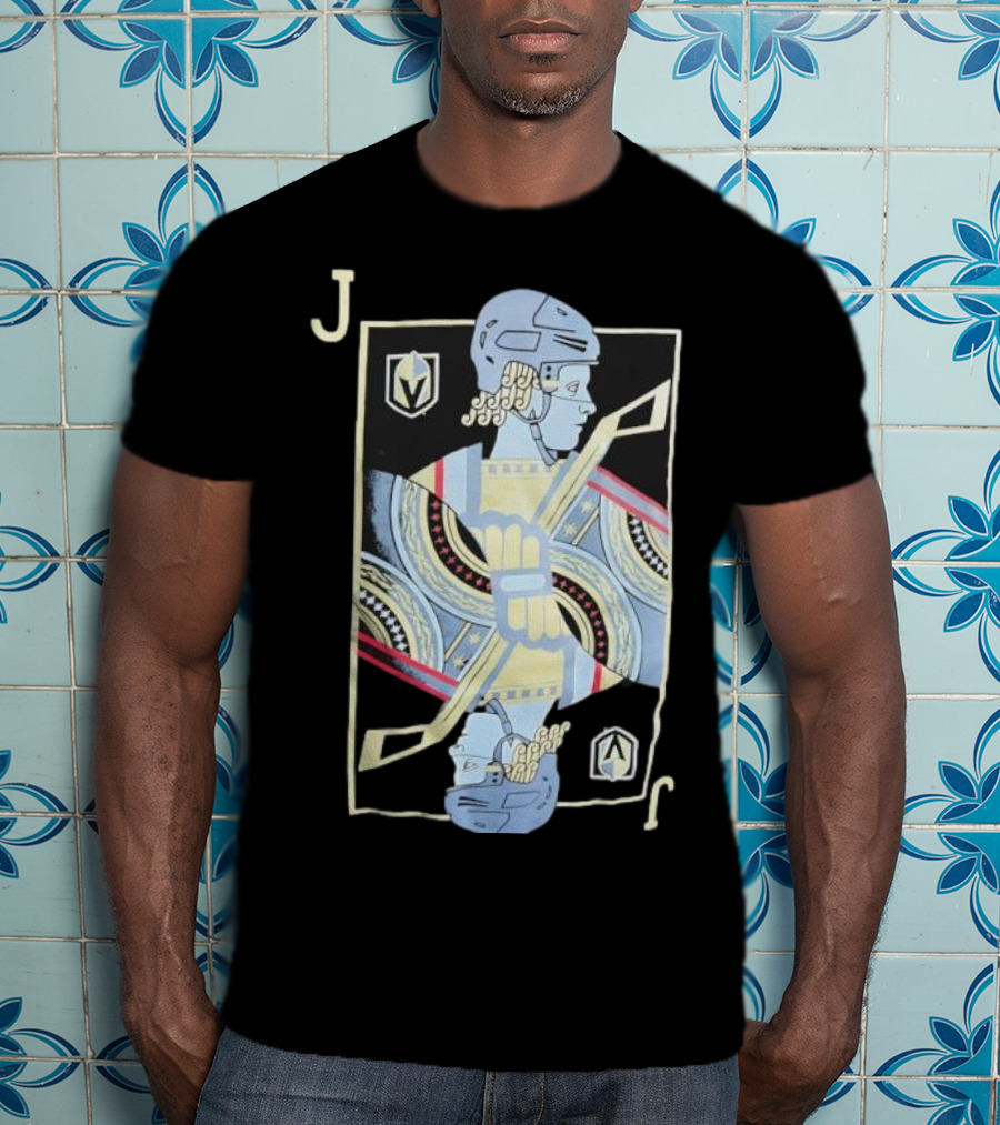 Fanatics Jack Eichel Vegas Golden Knights Playing Card Artwork Star Pattern T-Shirt