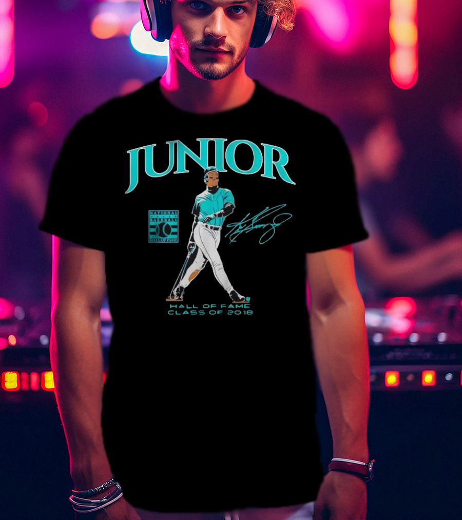Ken Griffey Jr Junior National Baseball Hall Of Fame Class Of 2016 Signature T-Shirt