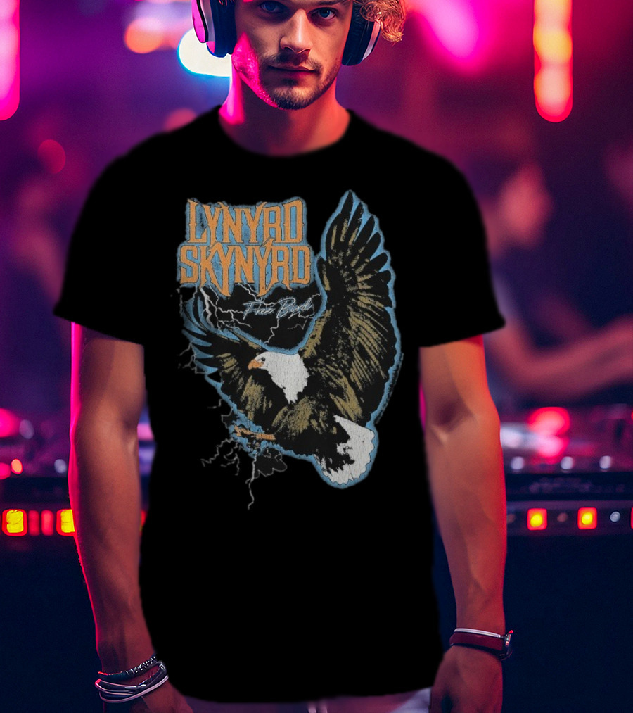 Lynyrd Skynyrd Free Bird Lightning Eagle Vintage Style T-Shirt