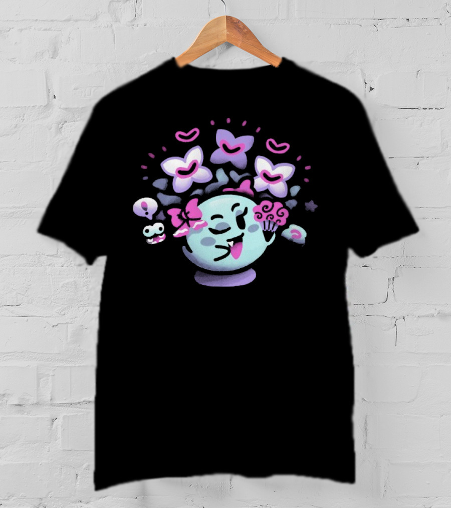 Minilla Forest Surprises Happy Planet With Butterflies And Flowers T-Shirt