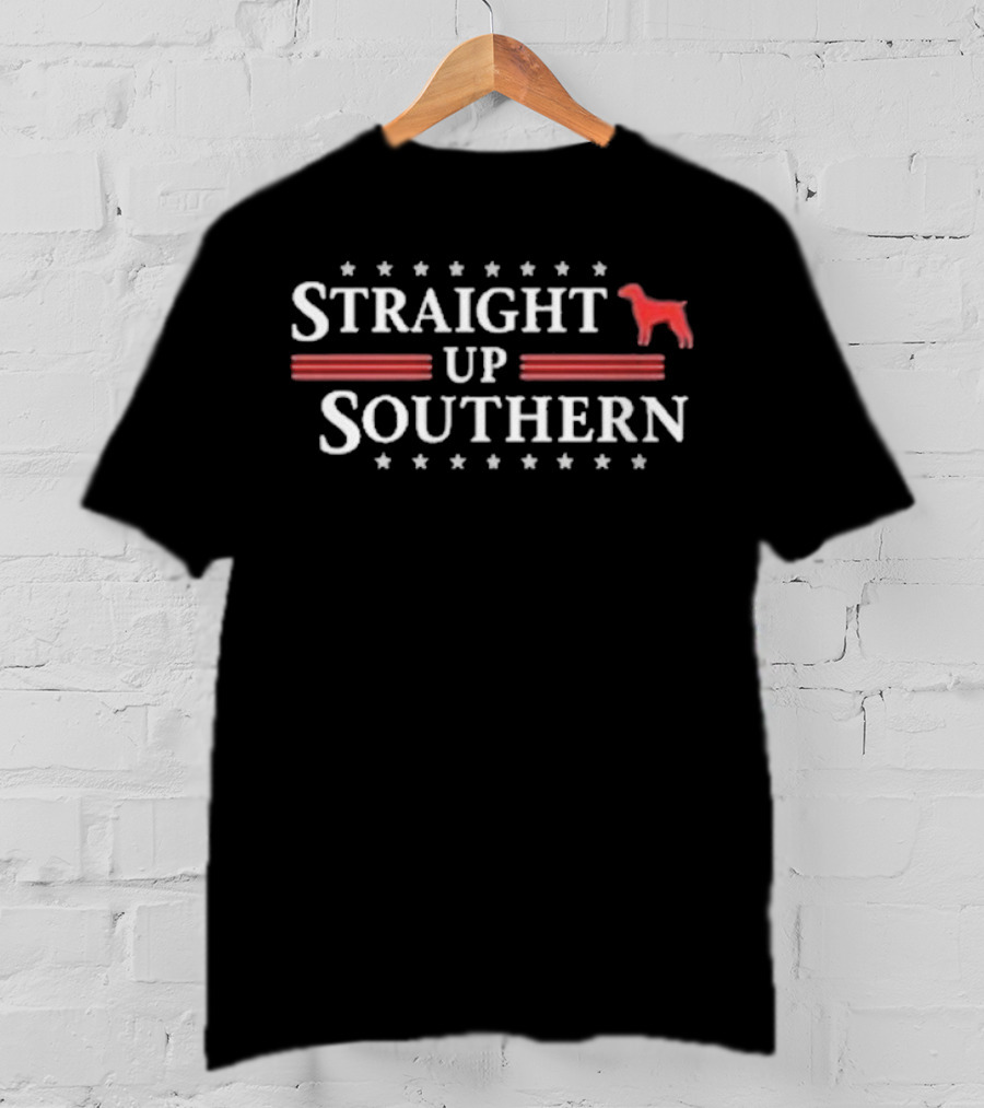 Straight Up Southern Dog Stars And Stripes T-Shirt