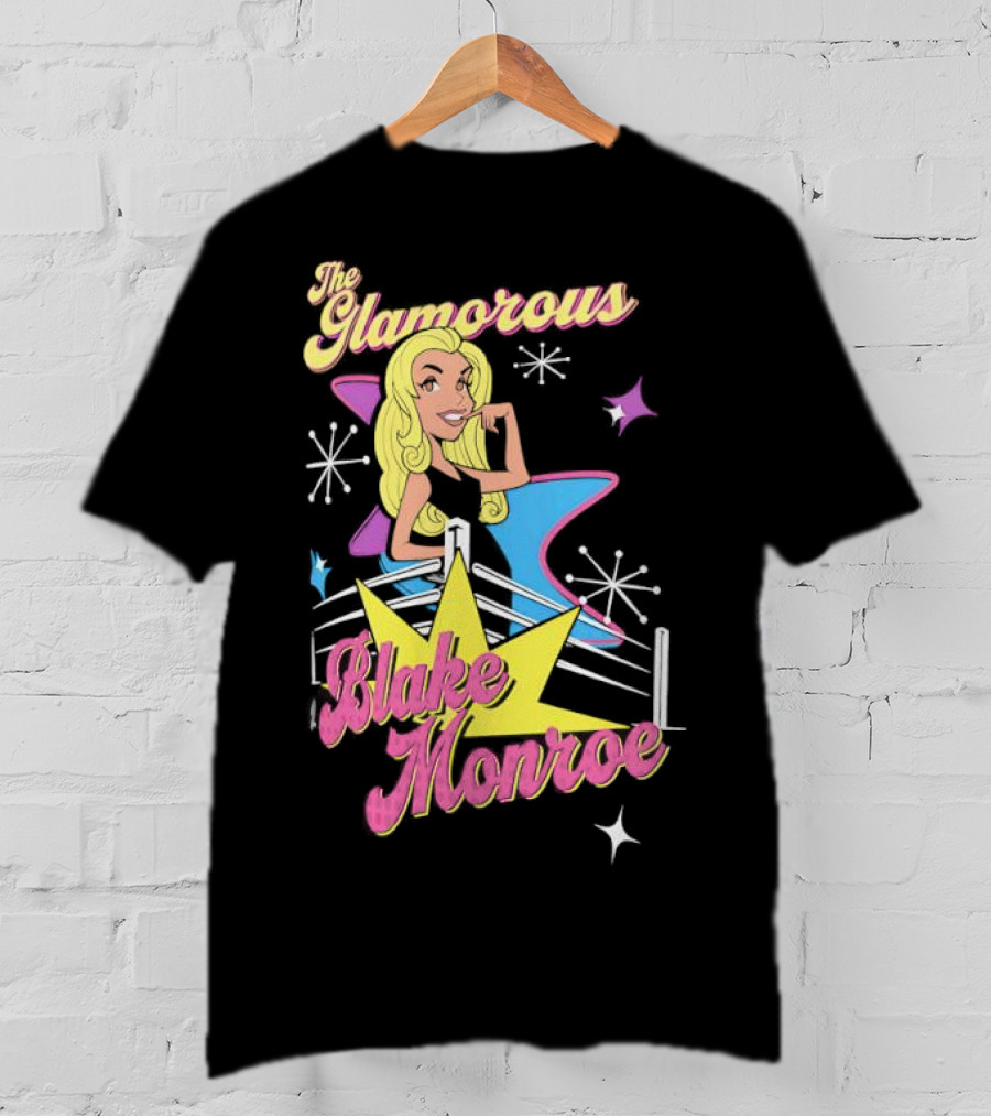 The Glamorous Blake Monroe Retro Wrestling Starburst T-Shirt