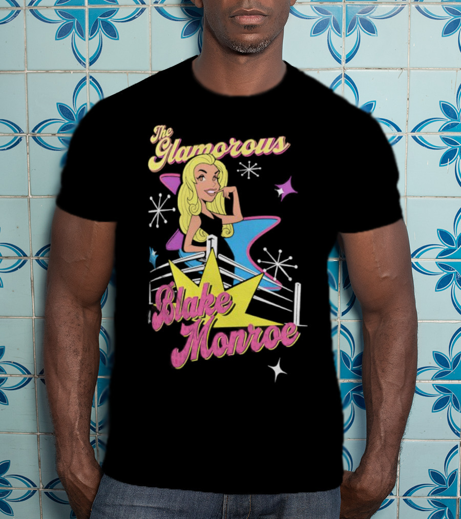 The Glamorous Blake Monroe Retro Wrestling Starburst T-Shirt