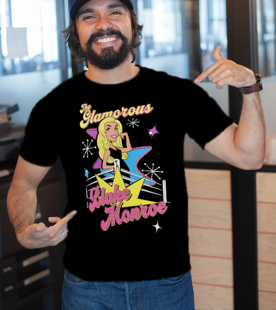 The Glamorous Blake Monroe Retro Wrestling Starburst T-Shirt