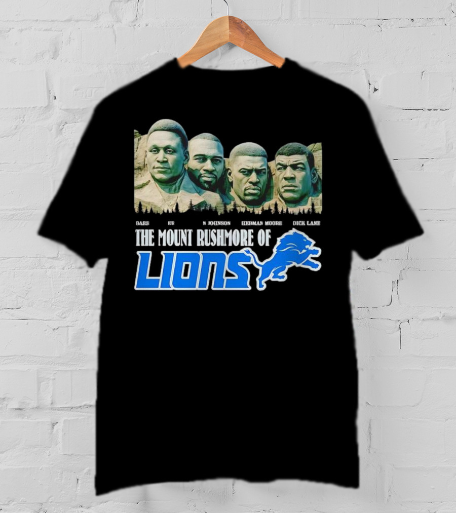 The Mount Rushmore Of Lions Sanders Johnson Moore Lane T-Shirt