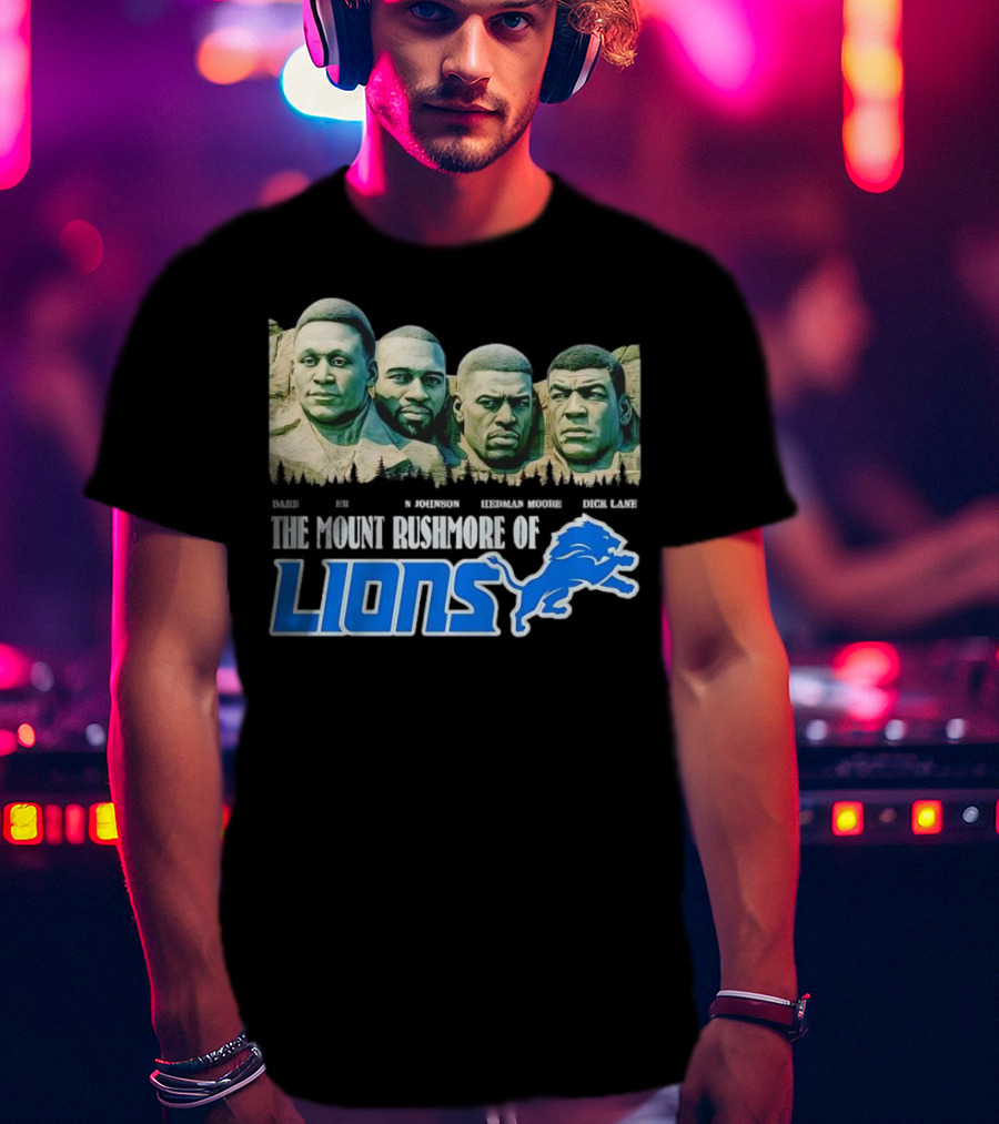 The Mount Rushmore Of Lions Sanders Johnson Moore Lane T-Shirt