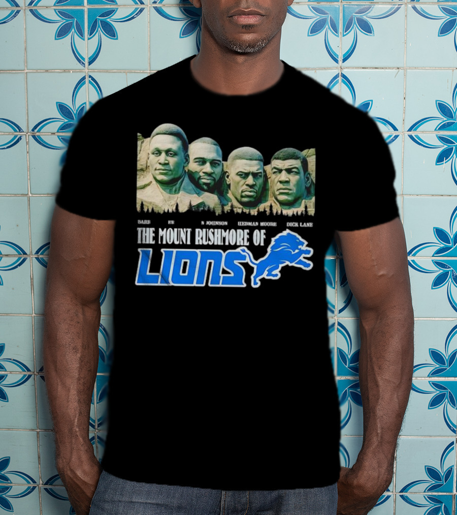The Mount Rushmore Of Lions Sanders Johnson Moore Lane T-Shirt