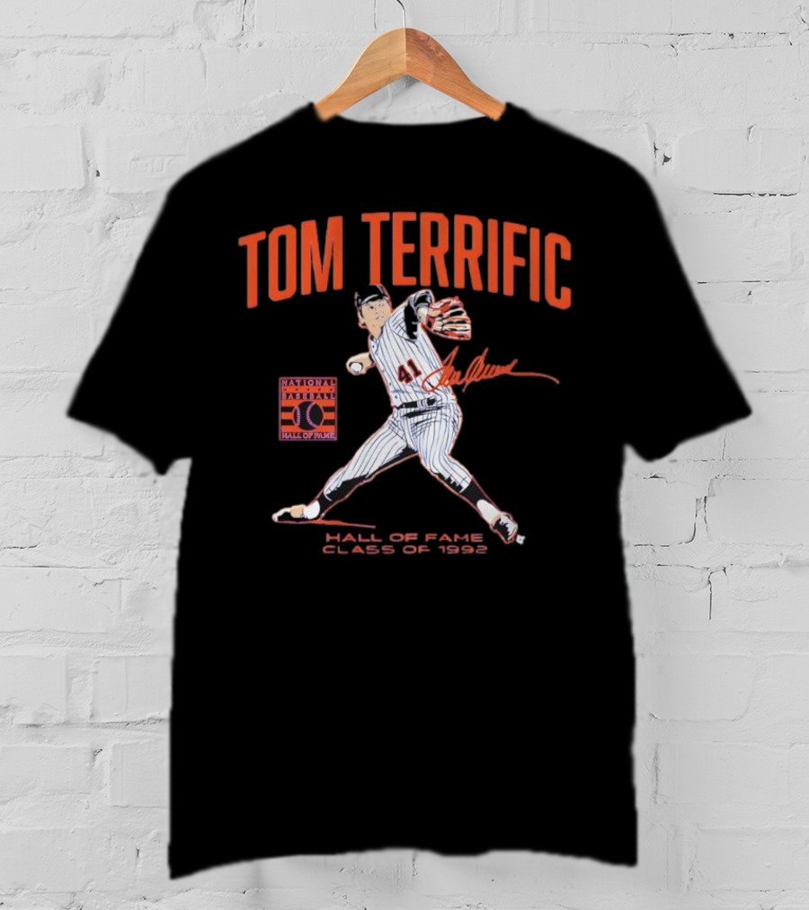 Tom Terrific National Baseball Hall Of Fame 1992 Class Signature T-Shirt