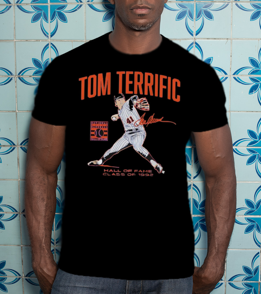 Tom Terrific National Baseball Hall Of Fame 1992 Class Signature T-Shirt