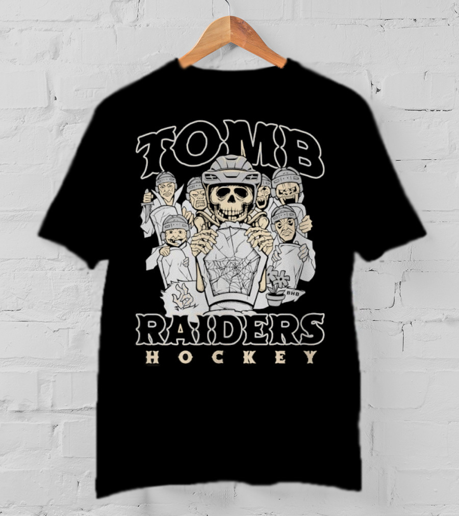Tomb Raiders Hockey Halloween Skeleton Team T-Shirt