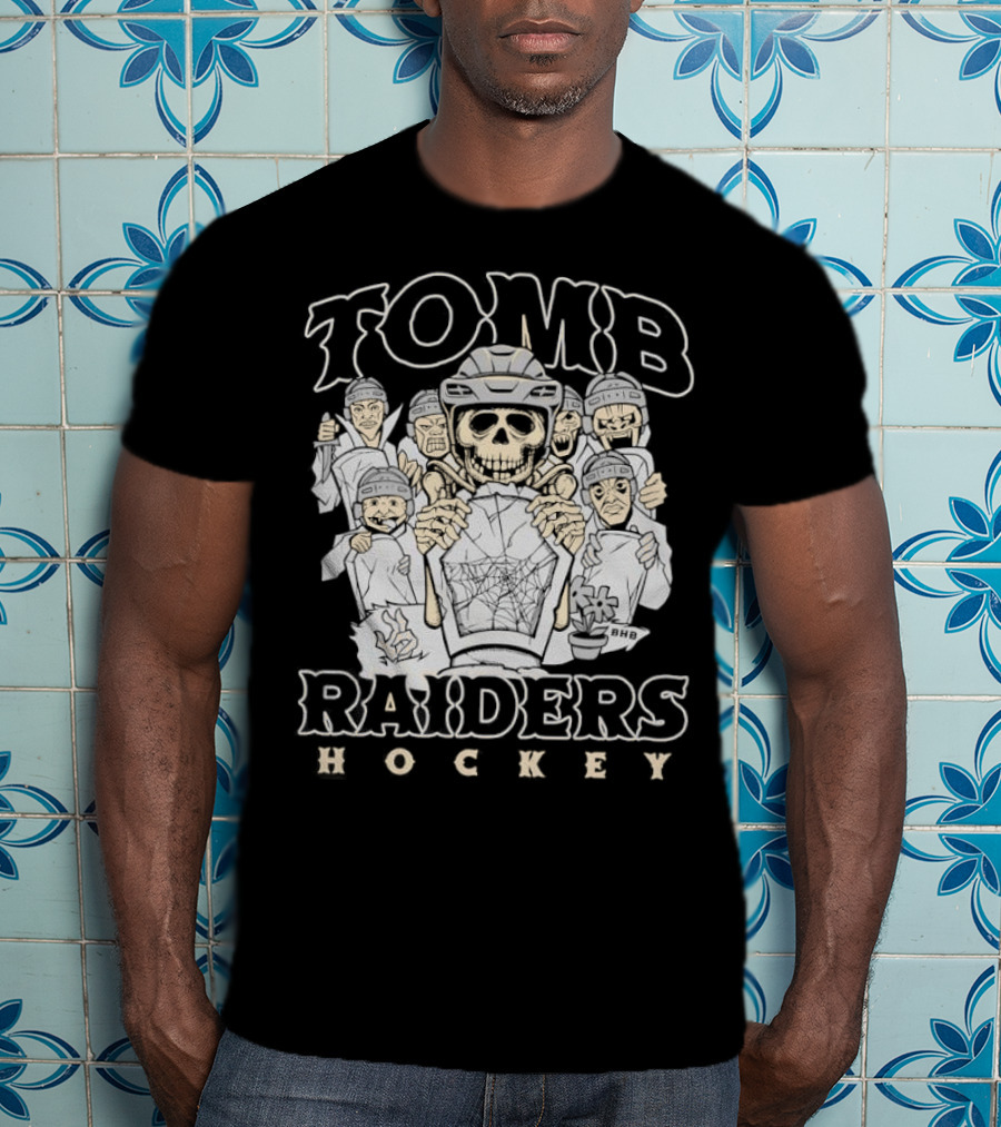 Tomb Raiders Hockey Halloween Skeleton Team T-Shirt