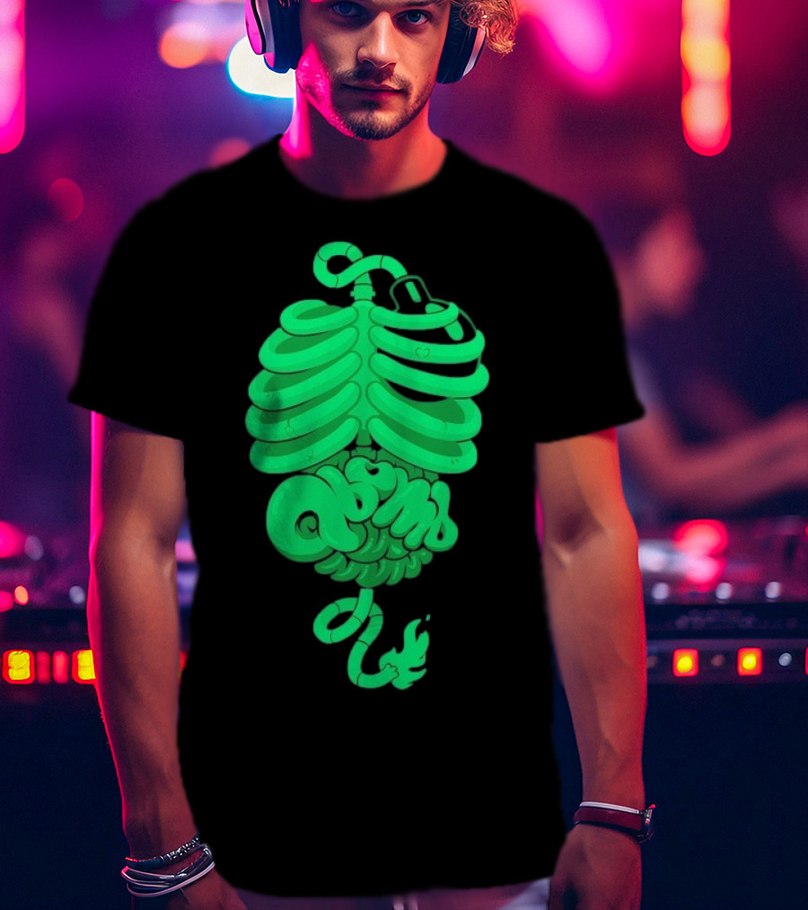 Qbomb Labs Neon Ribcage Gut Bomb T-Shirt