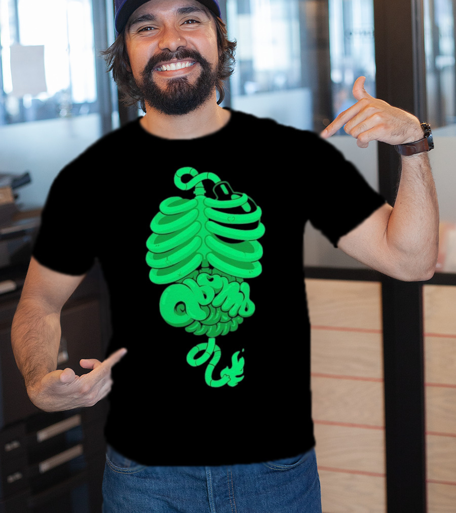 Qbomb Labs Neon Ribcage Gut Bomb T-Shirt