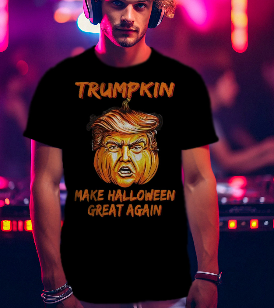 Trumpkin Make Halloween Great Again Political Parody Donald Trump T-Shirt