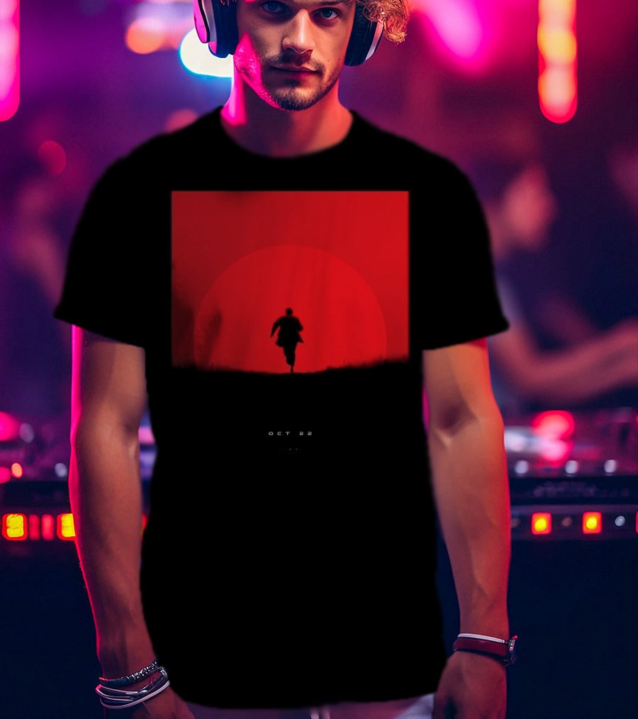 Tycho Scott Hansen October 22 2025 Running Figure Red Circle T-Shirt