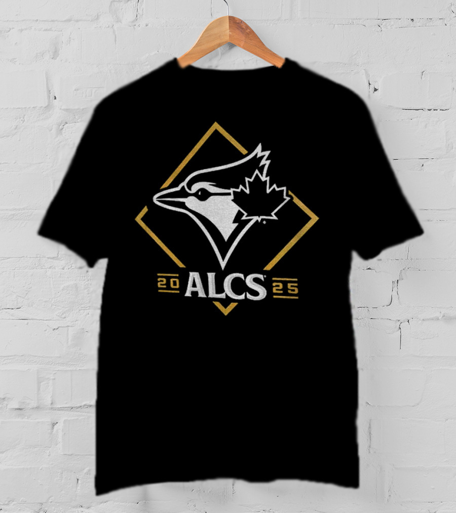 Toronto Blue Jays 2025 ALCS Winner Gold Diamond Bird Logo T-Shirt