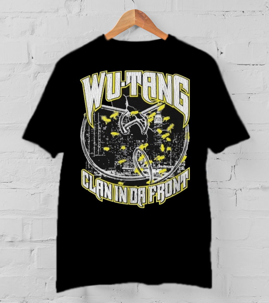 Wu-Tang Clan In Da Front City Skyline Yellow Bats T-Shirt