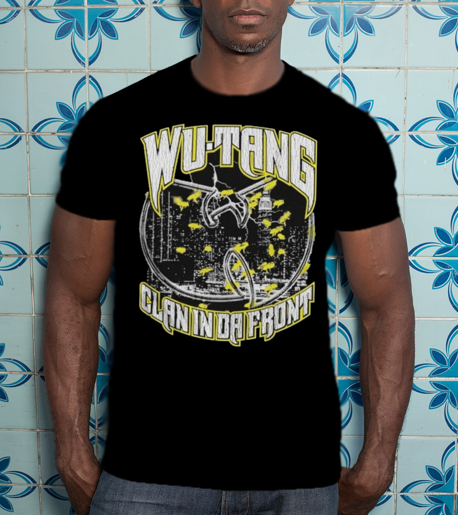 Wu-Tang Clan In Da Front City Skyline Yellow Bats T-Shirt