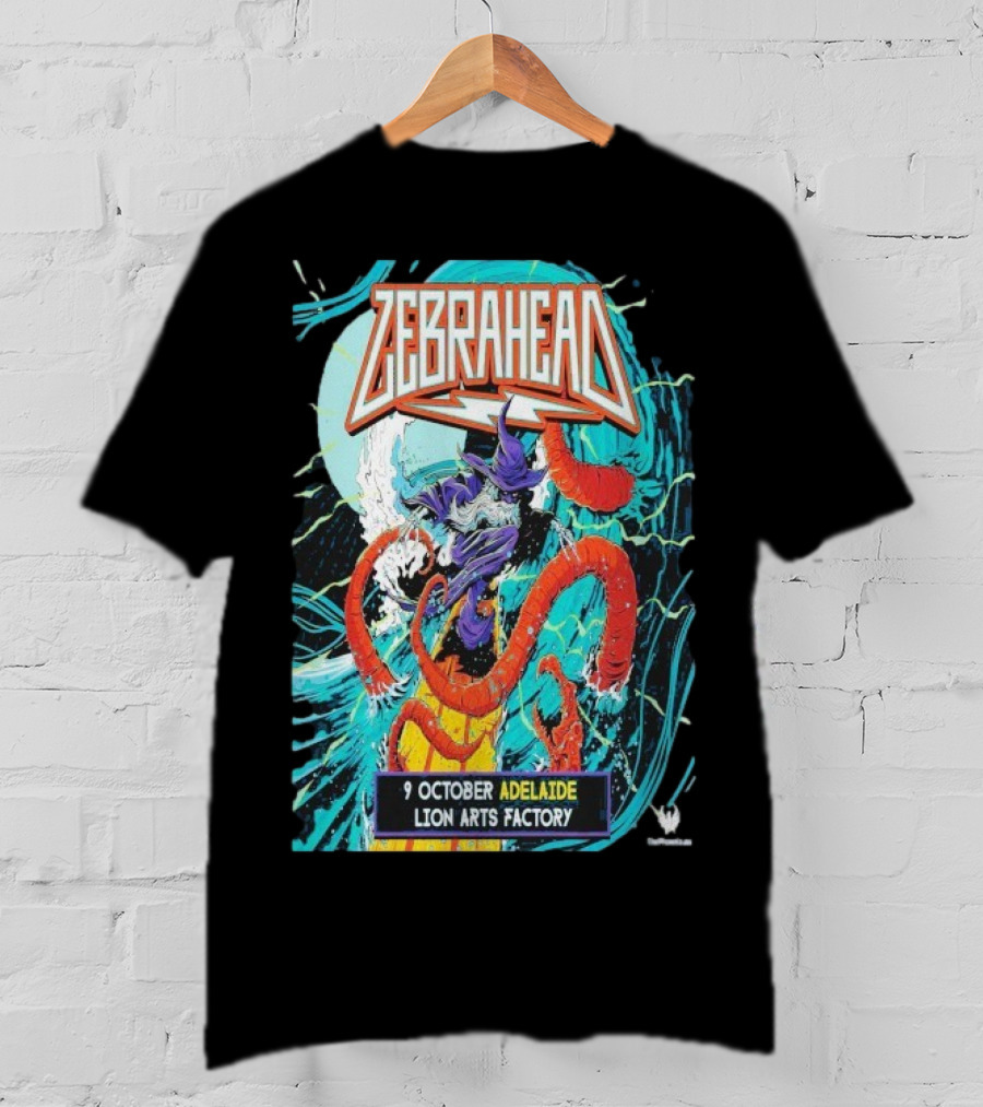 Zebrahead 9 October 2025 Lion Arts Factory Adelaide Vibrant Concert Wave Art T-Shirt