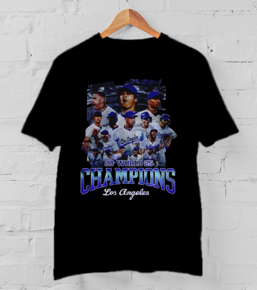 2025 World Champions Los Angeles Dodgers Back To Back Champions T-Shirt