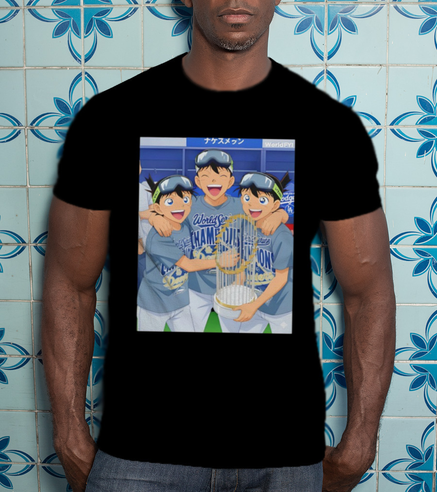 World Series Champions Dodgers Anime Celebration Dodgers Stadium 2025 T-Shirt